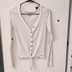 Hollister White Long Sleeve Shirt